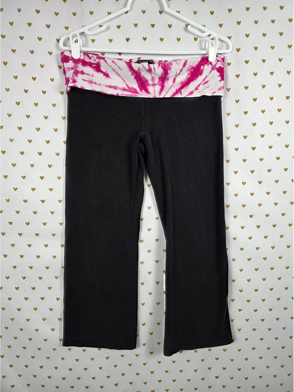 Victorias Secret PINK Tye Dye Foldover Yoga Pants Capri Small
